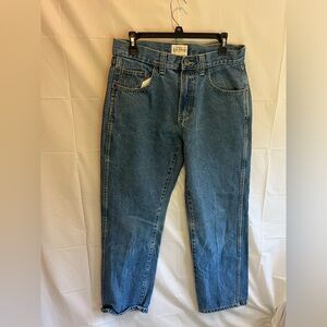 Red Head Straight Leg Blue Jeans